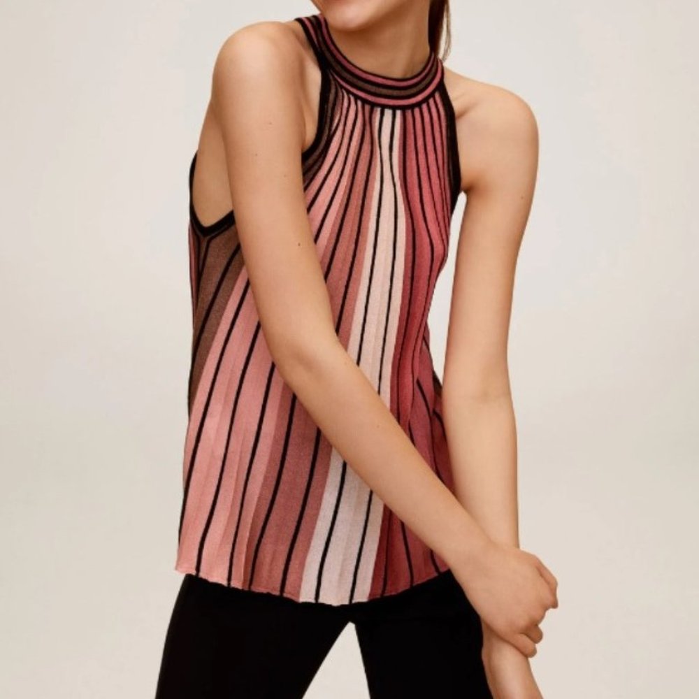 Mango Tank Top Sweater Sleeveless Halter Neck NEW